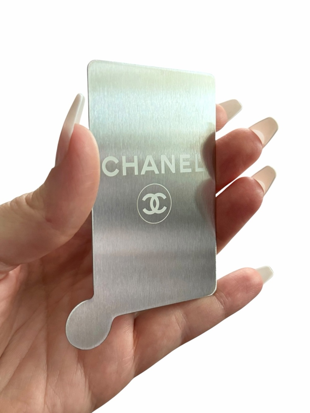 CHANEL Beauty VIP Gift Pink Card Holder Sleeve Silver Pocket Mirror With Box - Picture 7 of 11